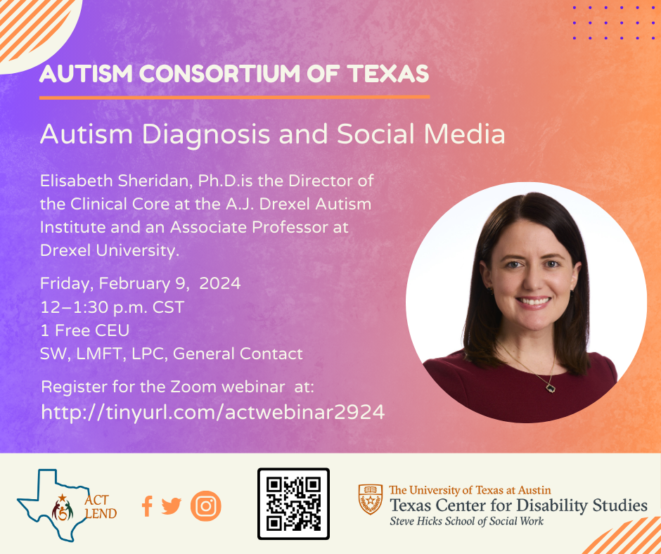 Autism Consortium of Texas February Webinar Flyer