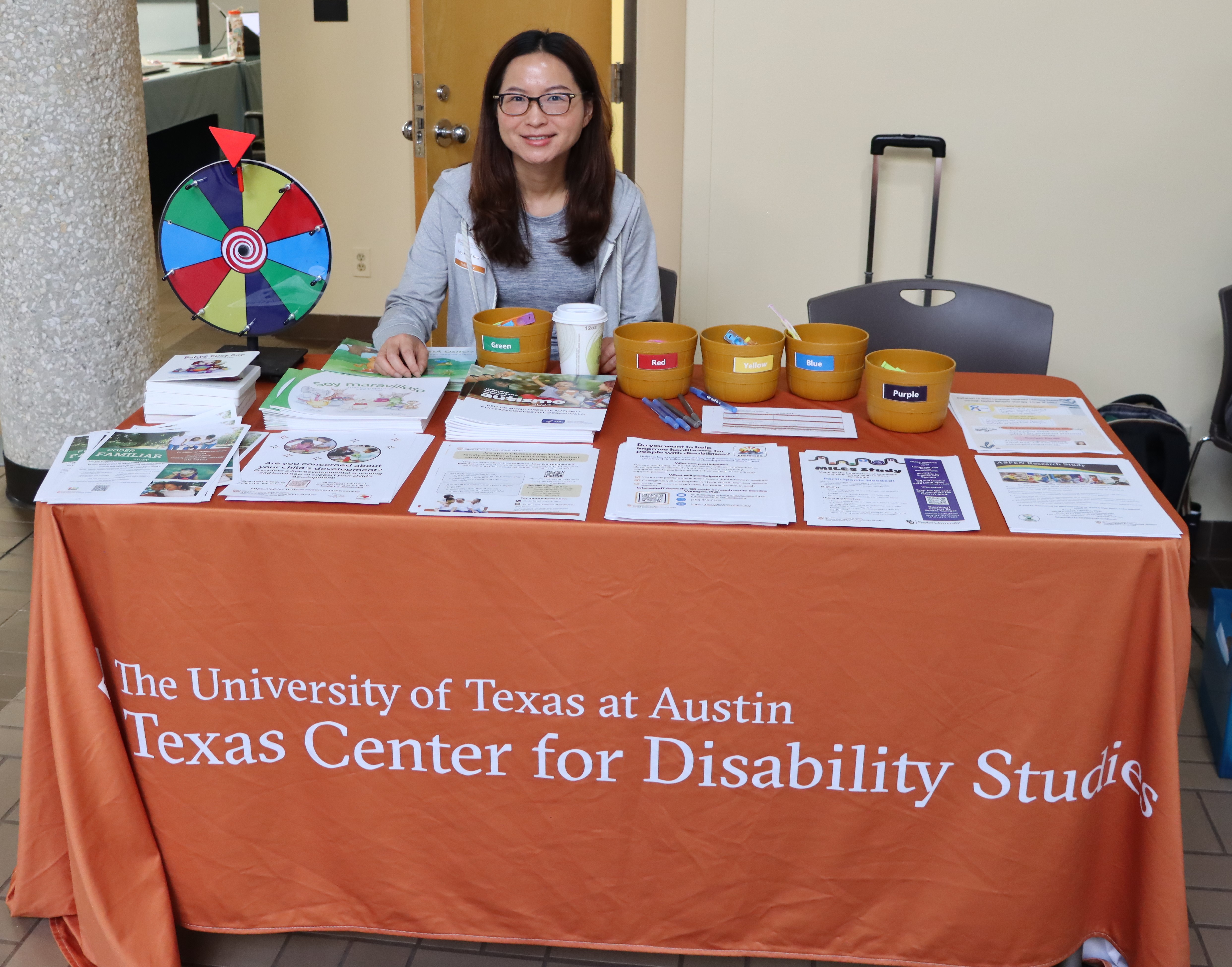 volunteer at the TCDS booth