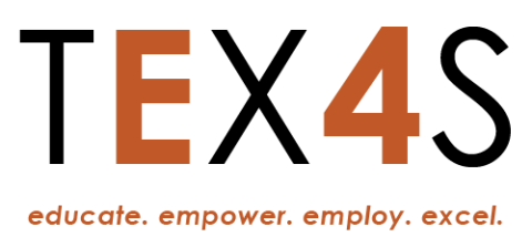 E4Texas Logo with Educate. Empower. Employ. Excel. below.