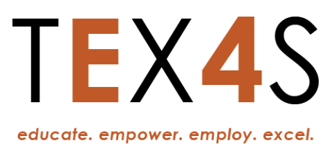 E4Texas Logo with Educate. Empower. Employ. Excel. below. 