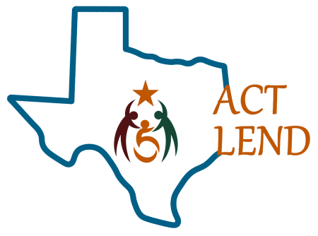 LEND logo of a Texas outline and three figures inside holding hands around a star