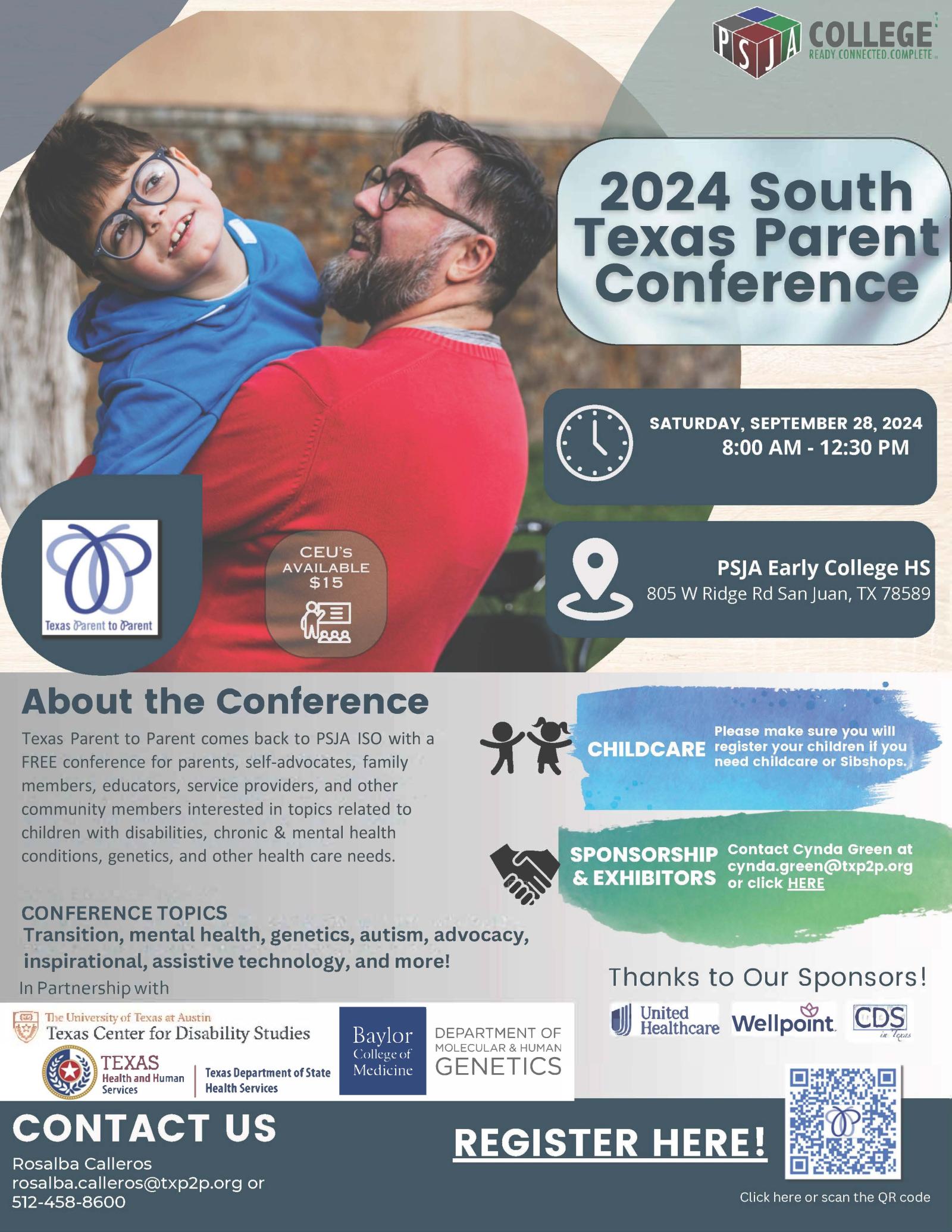 Flyer for South Texas Parent to Parent Conference