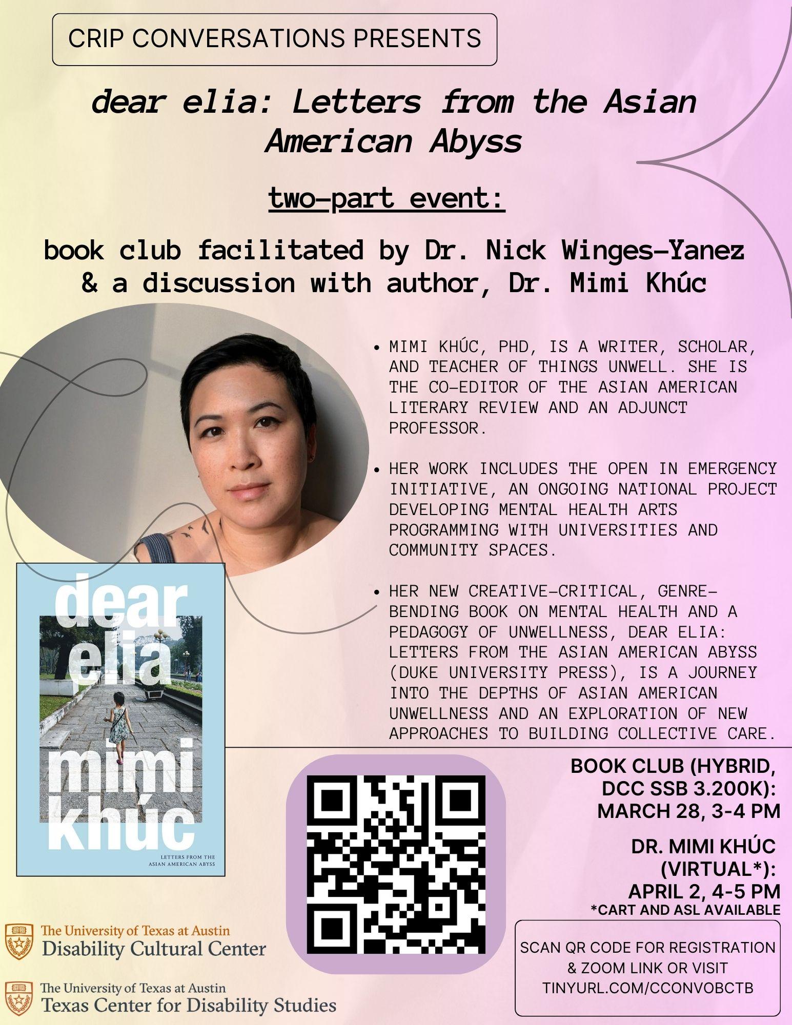 Crip Conversations Dr. Mimi Khúc flyer