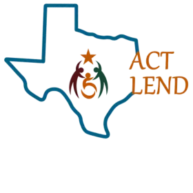 act lend logo; three people holding a star to indicate austin on the texas map