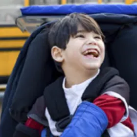 Young boy smiling