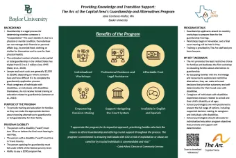 Providing Knowledge and Transition Support: The Arc of the Capital Area’s Guardianship and Alternatives Program poster
