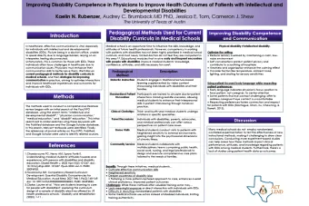 Improving Disability Competence poster