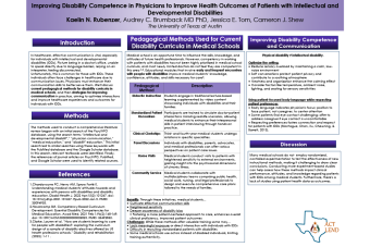 Improving Disability Competence poster
