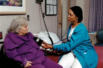 Doctor with elderly lady