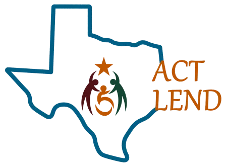 LEND logo of a Texas outline and three figures inside holding hands around a star